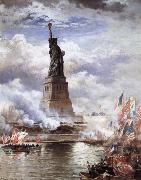 Moran, Edward Statue of liberty in United States Germany oil painting artist